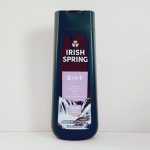 ⭐4/$15 Irish Spring 5 in 1 Men's Body Wash and Shampoo for Hair, Face, and Body